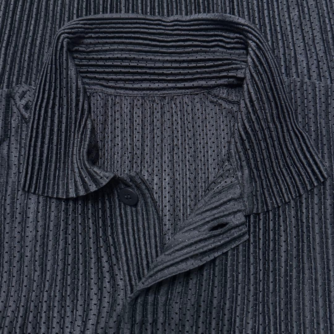 【美品】 HOMME PLISSE 25SS ノースリーブ プリーツ シャツ