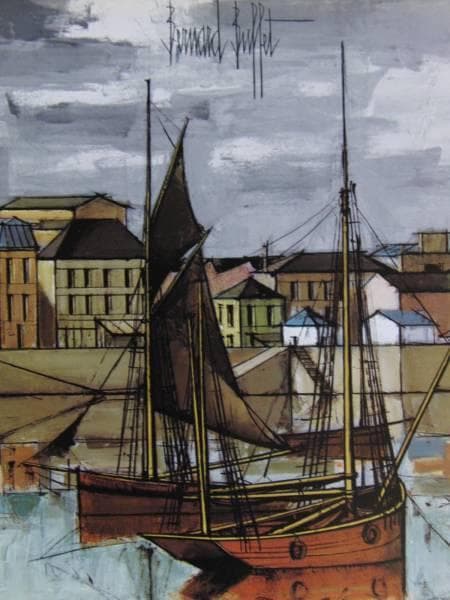 ベルナール・ビュッフェ「Les Sables d'Olonne,le port」