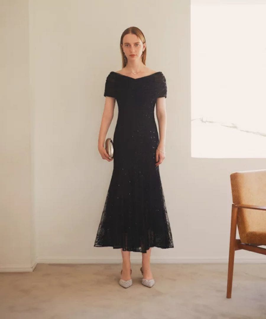 レジャ（Leja）/2WAYレース花柄オフショルダースパンコールマーメイド