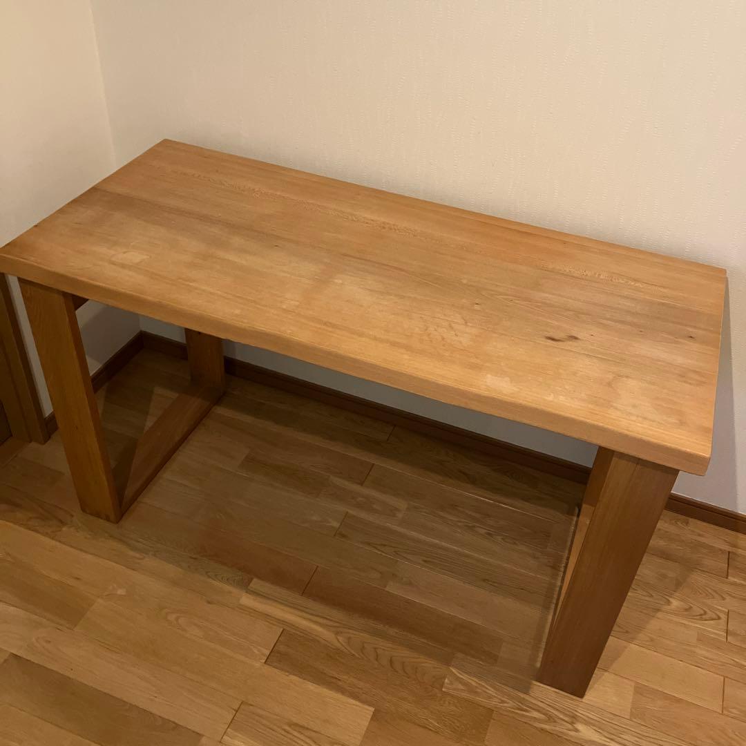 古彩 無垢天然木 デスク 幅130奥行60 ②