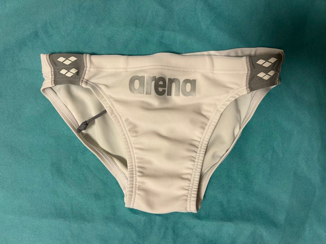 arena メンズ 競泳水着 競パン 別注カット ホワイト（WHGY）SS