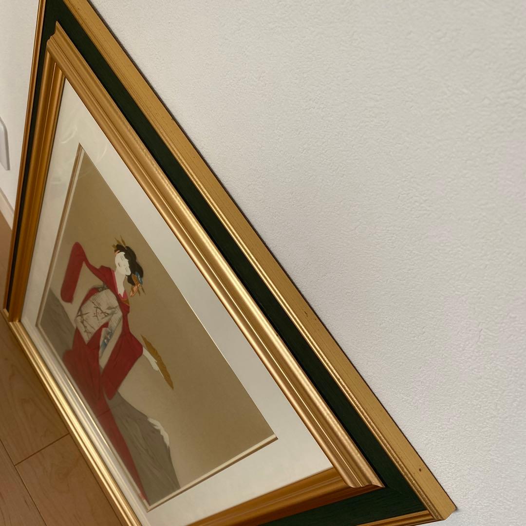 竹久夢二　立田姫　シルクスクリーン