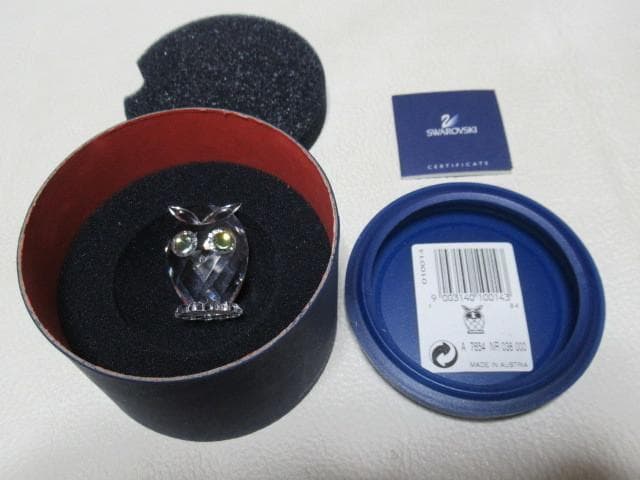 ◆未使用 希少 廃盤品 オーストリア製！スワロフスキー『フクロウ』 010014