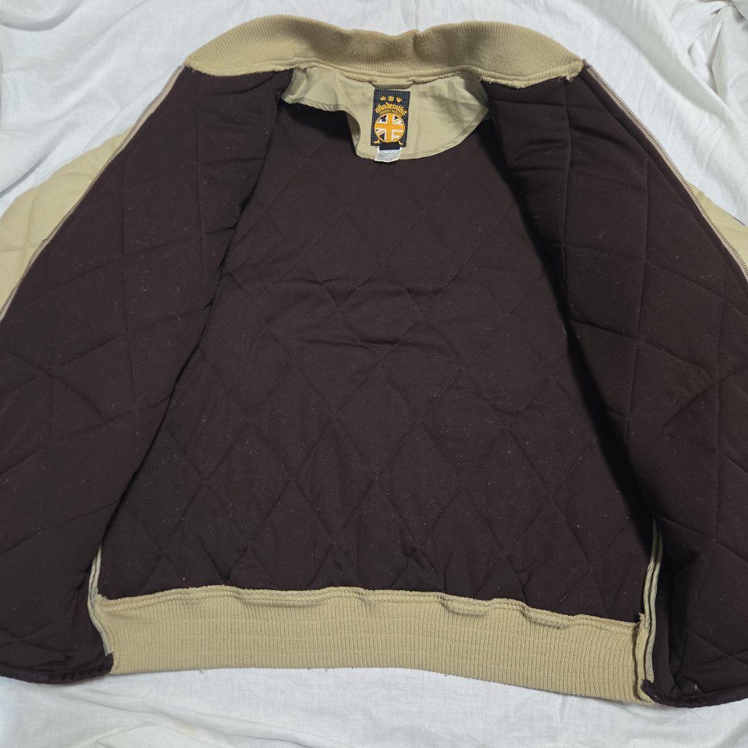 akademiks アカデミクス キルティングジャケット L ベージュ Y2K