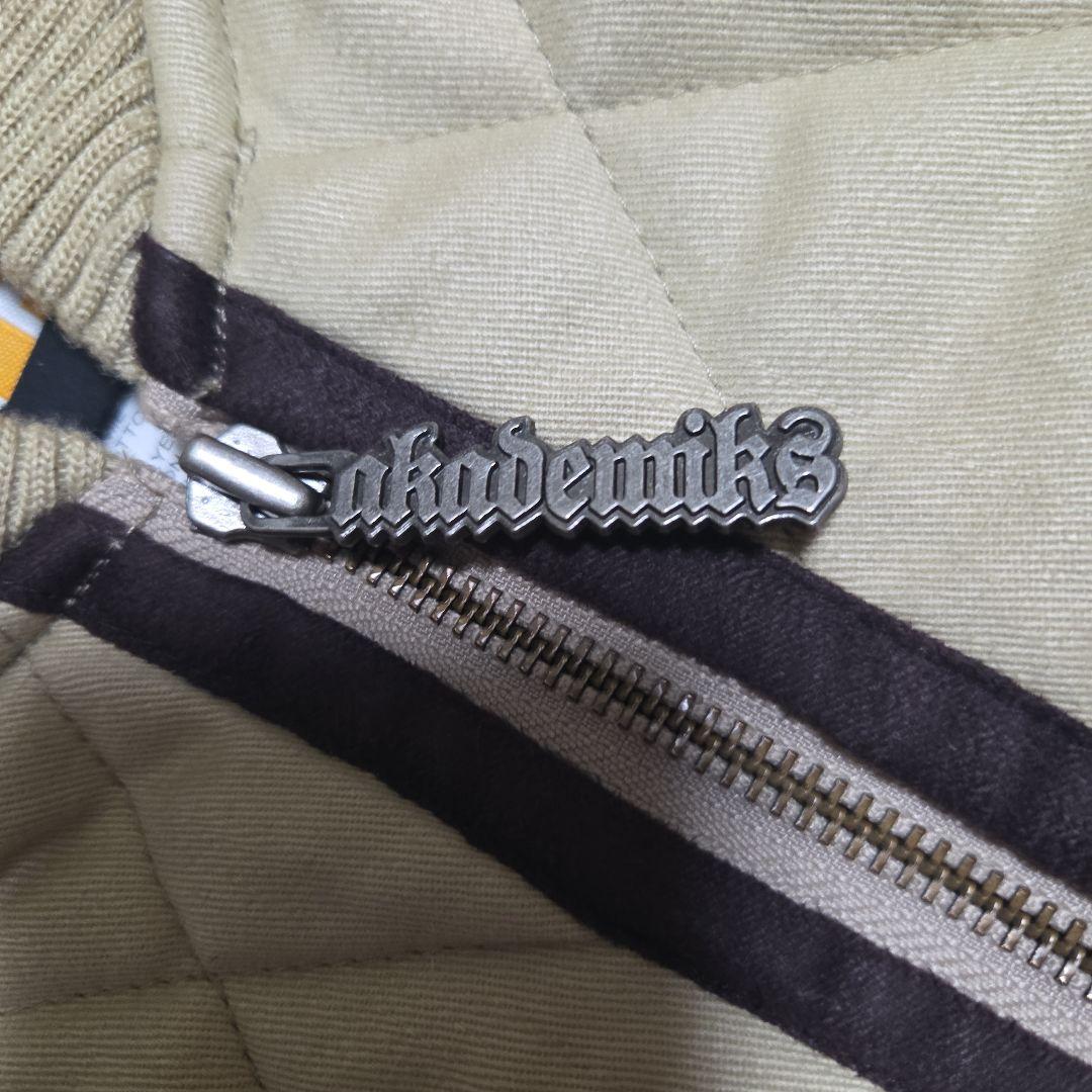 akademiks アカデミクス キルティングジャケット L ベージュ Y2K