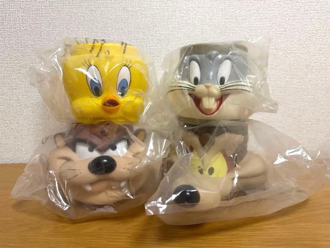 4個セット ルーニーテューンズ 3D フェイスマグ マグカップ ヴィンテージ