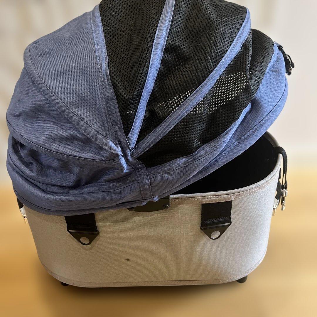 Y　AIRBUGGY ペットカート グレー/ブルー　ドーム3レギュラー