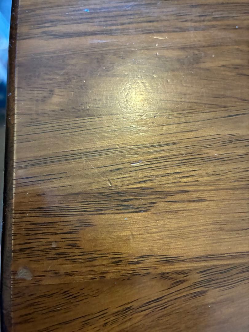 木製長方形テーブル 引き出し付き キャスター付き