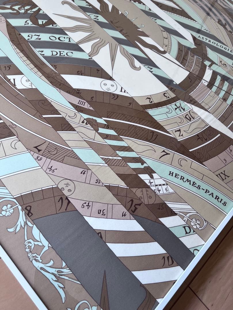 エルメス　スカーフ　額装