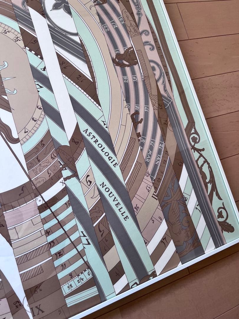 エルメス　スカーフ　額装