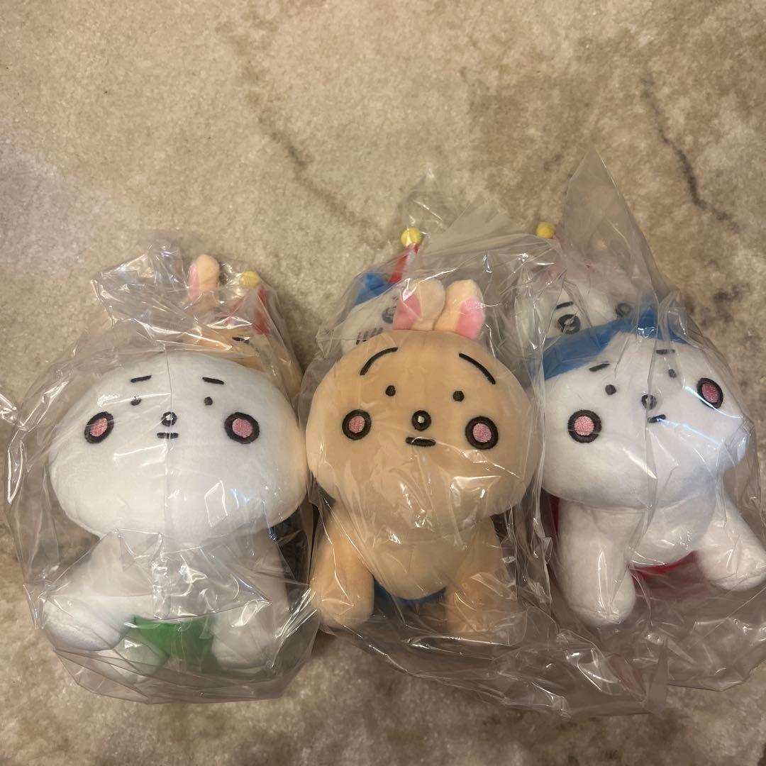 ちいかわらんど　ぴーぽぽぬいぐるみ　ちいかわ　うさぎ　ハチワレ