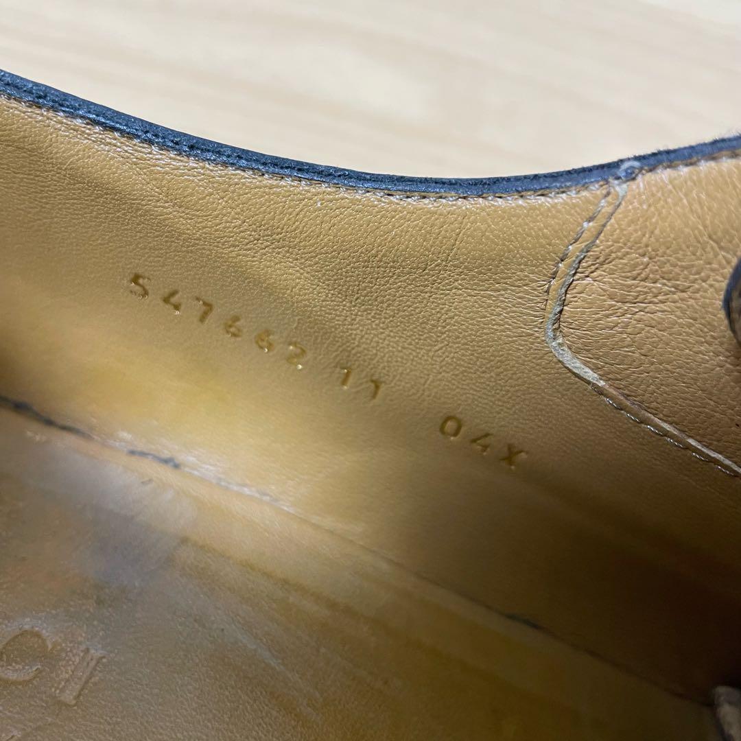 グッチ 547662 バック ロゴ ストレート チップ 革靴　11