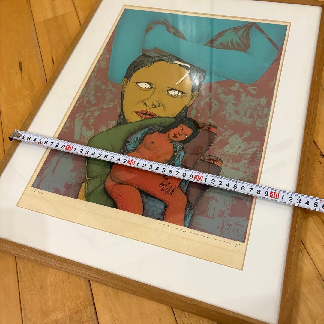 ☆希少☆田村文雄　リトグラフ　版画　　現代アート　女