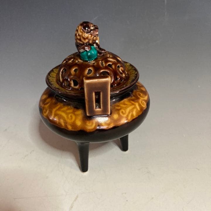 九谷焼　　香炉　　為吉