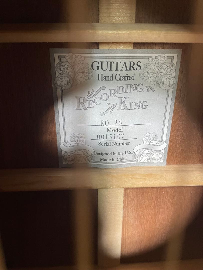 レコーディングキング　RO-26 全単板　OOOサイズ