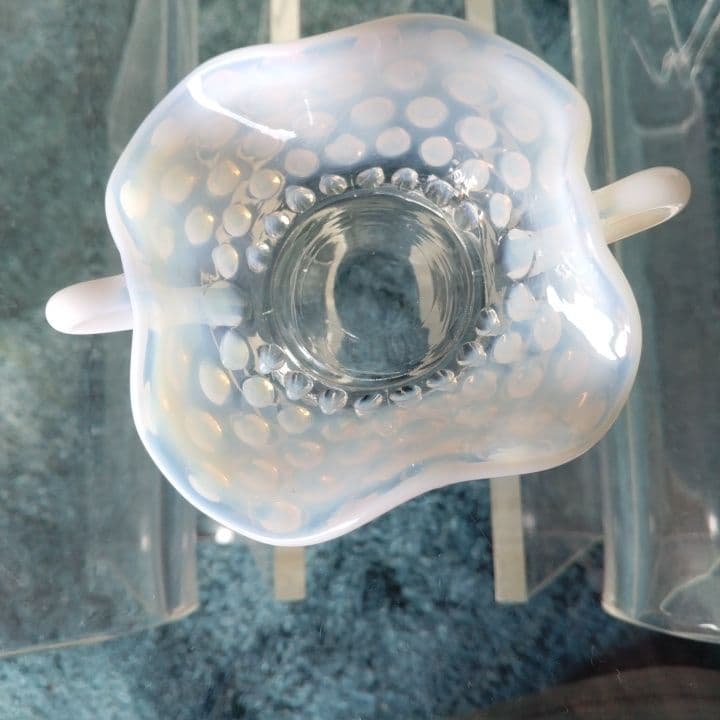 フェントン オパール  グラスプレート 美品です。ファイヤーキングお好きな方もー