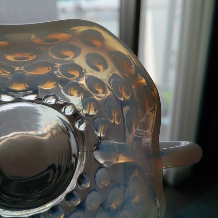 フェントン オパール  グラスプレート 美品です。ファイヤーキングお好きな方もー