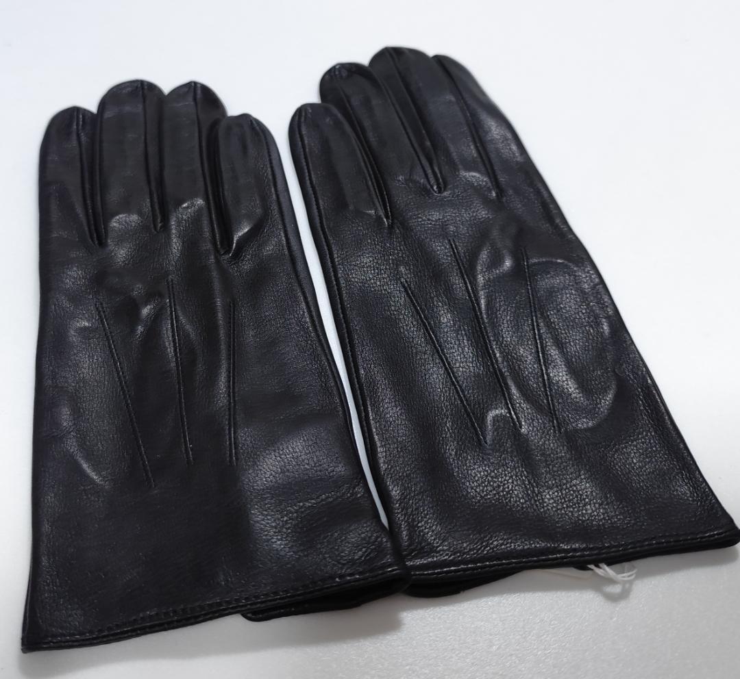 64新品 DENTS 英国製スマホ対応ヘアシープグローブ 裏地なし デンツメンズ