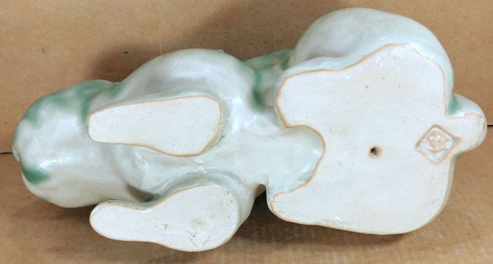 【本物保証】藤平伸 干支寿兎 共箱 京都私立大名誉教授 美品 陶製兎置物