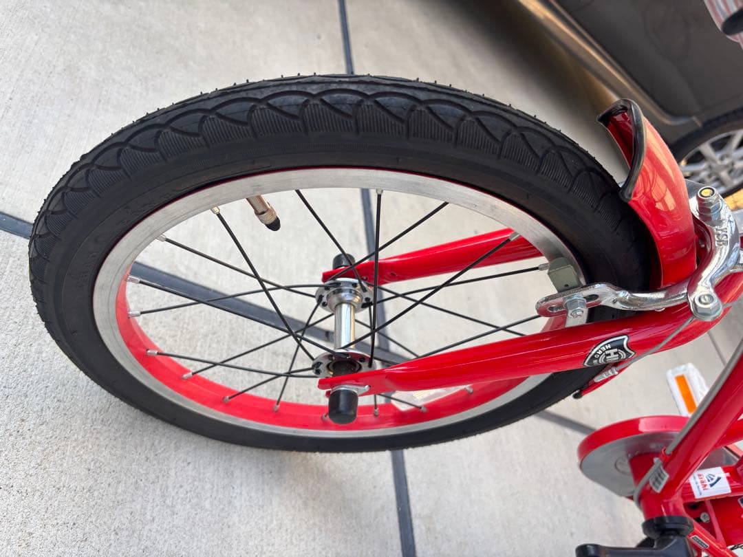 消防車デザイン　自転車 16インチ　美品