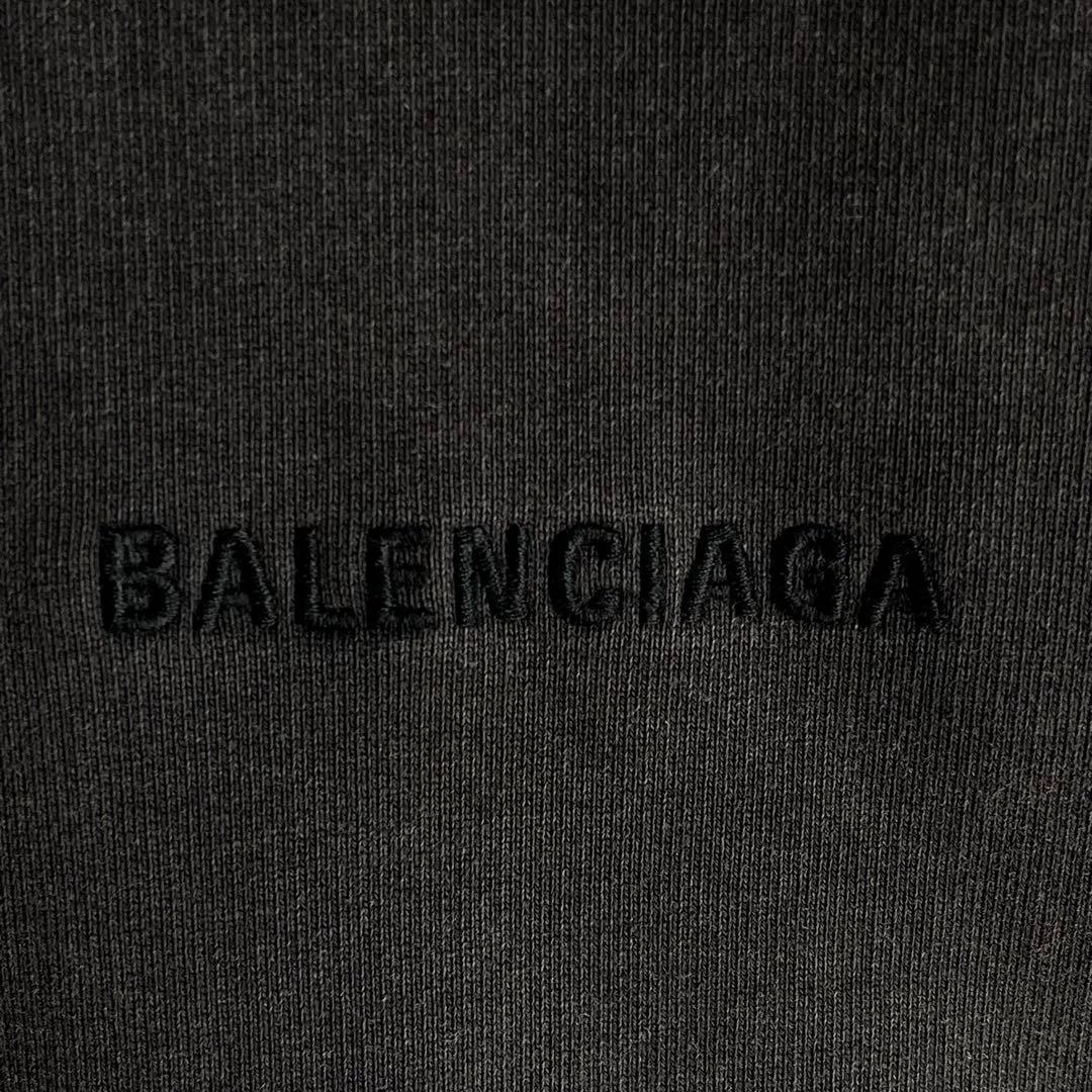 【超希少デザイン】バレンシアガ☆ 両面刺繍ロゴ入り ヴィンテージ加工 パーカー.