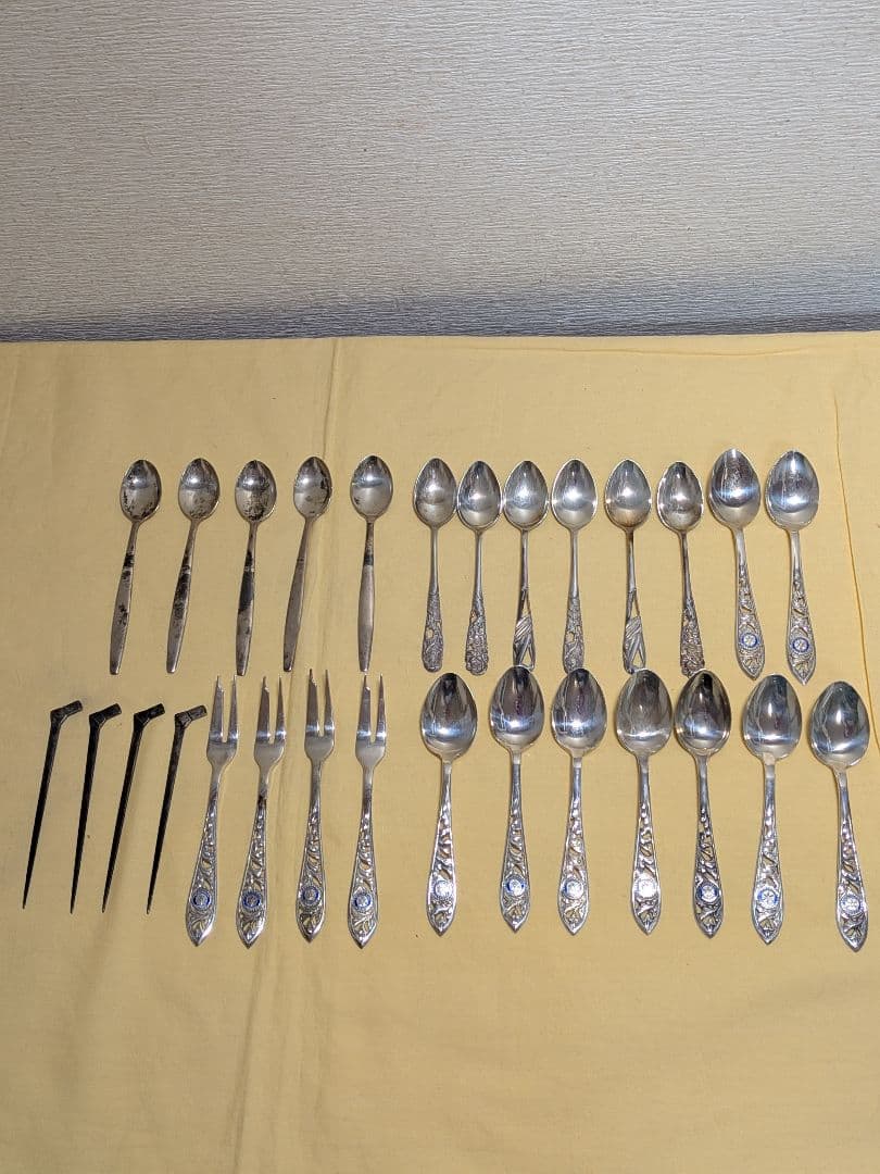 銀製　SILVER スプーン　フォーク　楊枝　381g