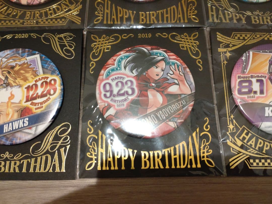 新品　ヒロアカ　缶バッジ　Happy Birthday　バースデイ