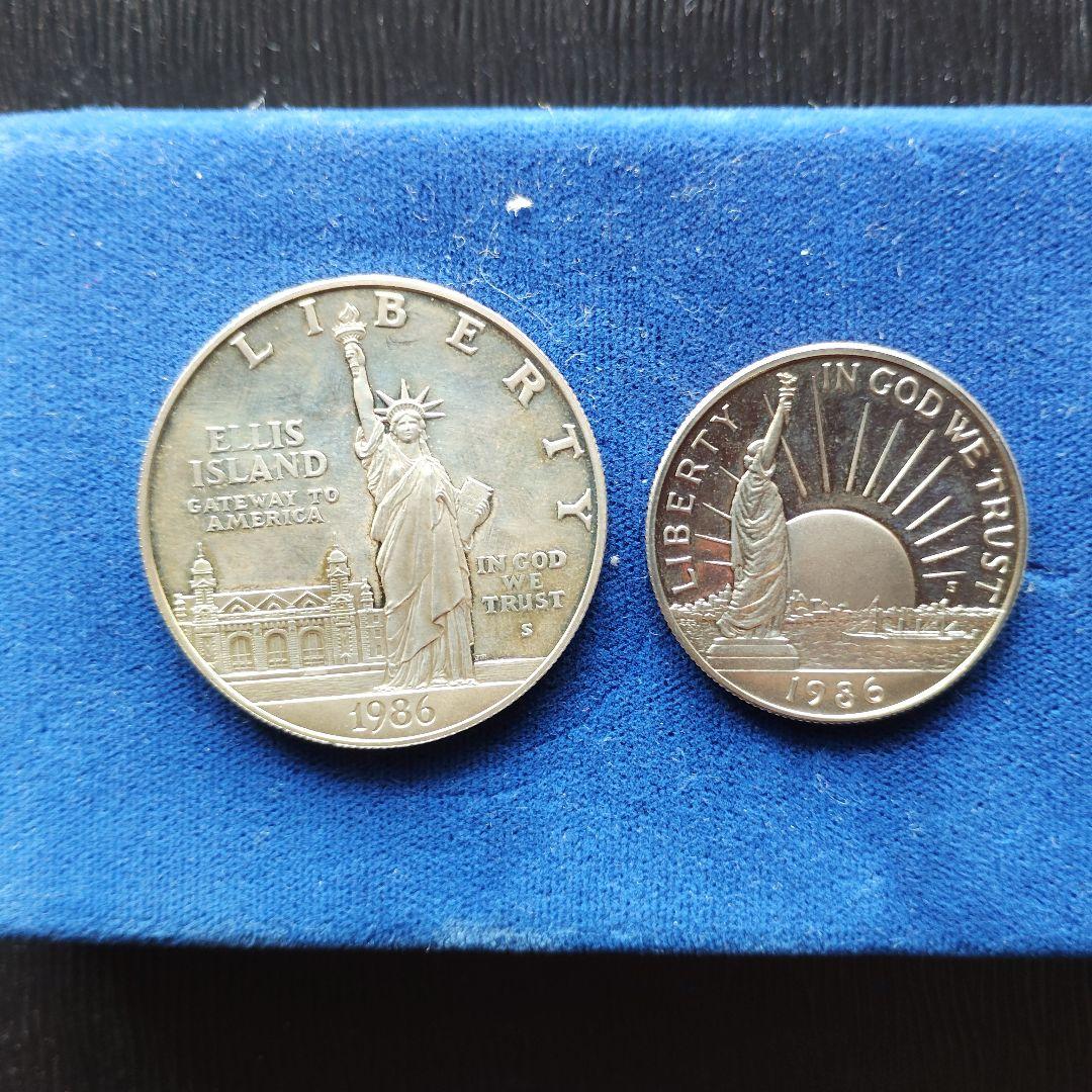 ツ*ク様 自由の女神　銀製　貨幣　　メダル　発行記念　公式記念　銀杯