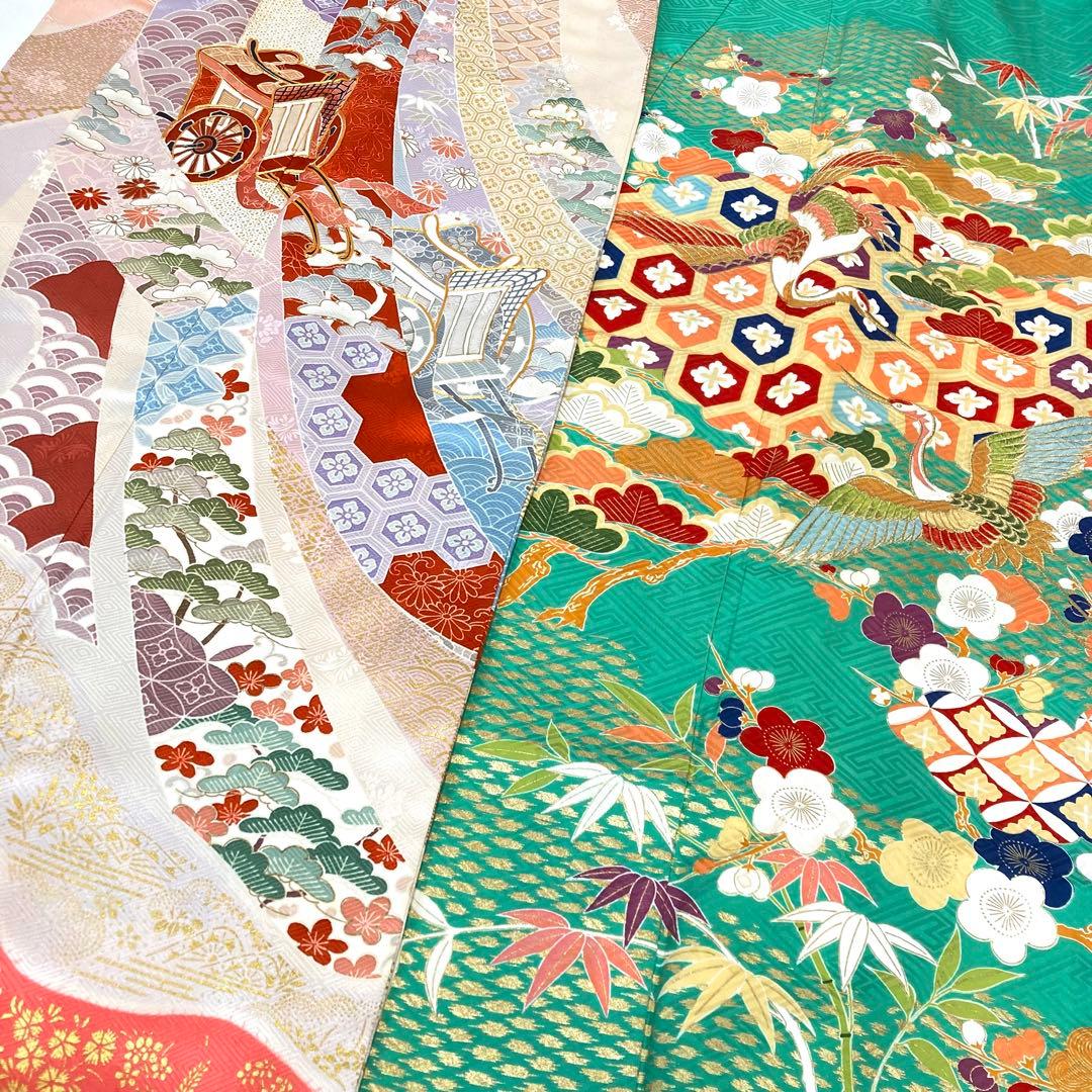 【TAMA屋】全て正絹 全て振袖 刺繍 絞り まとめ売り20点TM2543