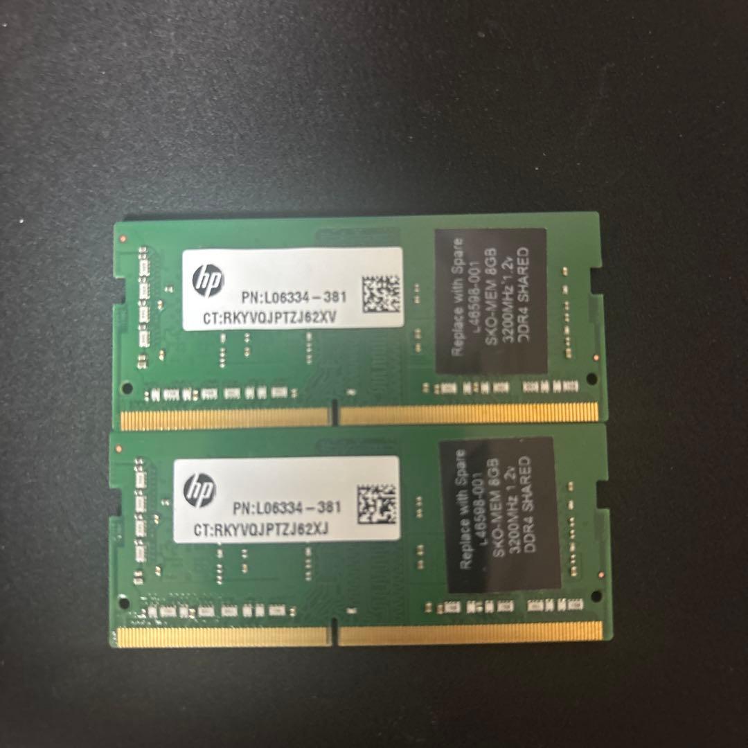 HP ノートパソコン用メモリ 8GB×2枚セット DDR4-3200