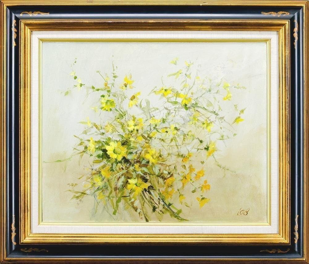 油絵　黄色い花