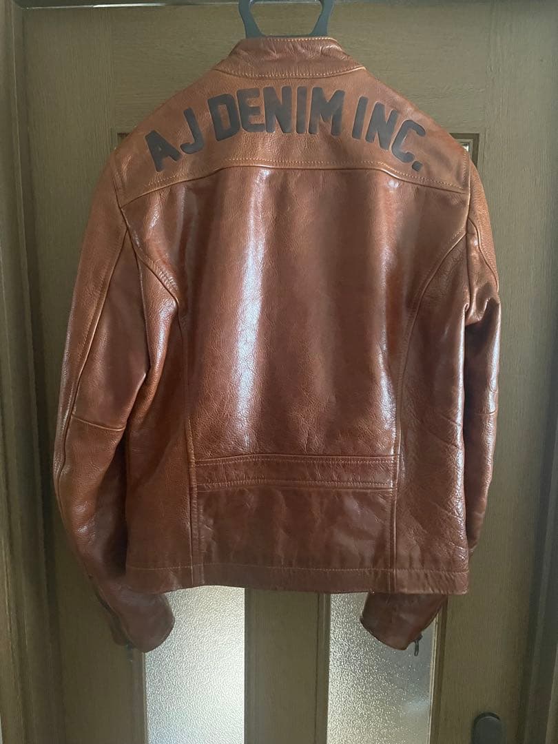 ARMANI JEANS レザージャケット　牛革　Mサイズ相当