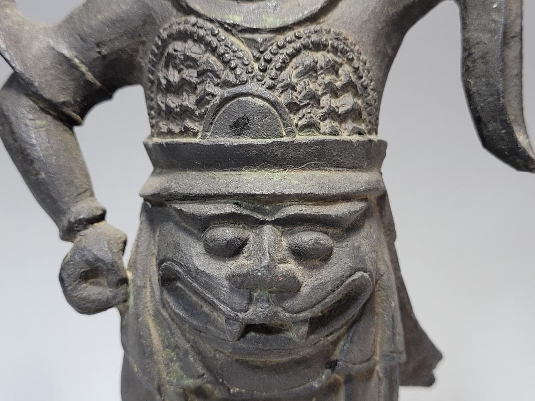 古銅 将軍像 明清時代 高さ約20.1cm