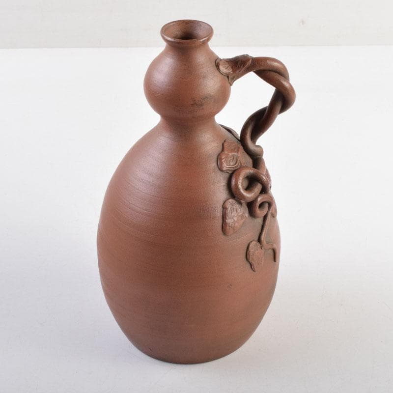 くう　桂又三郎極め　江戸中期　古備前　蔓付瓢徳利　共箱　V　9003