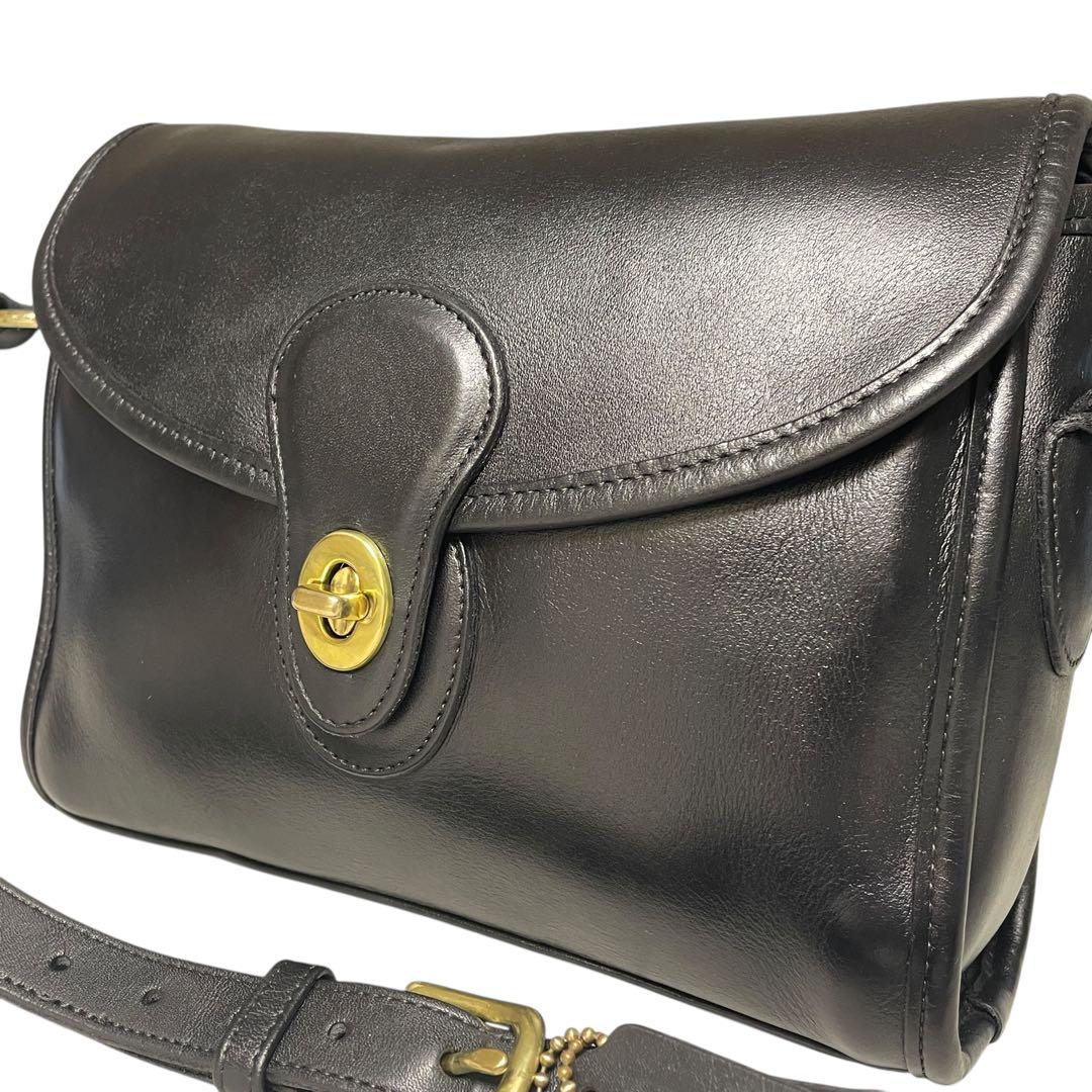 【美品】オールドコーチ USA製 9908 デボンバッグ ショルダーバッグ 黒