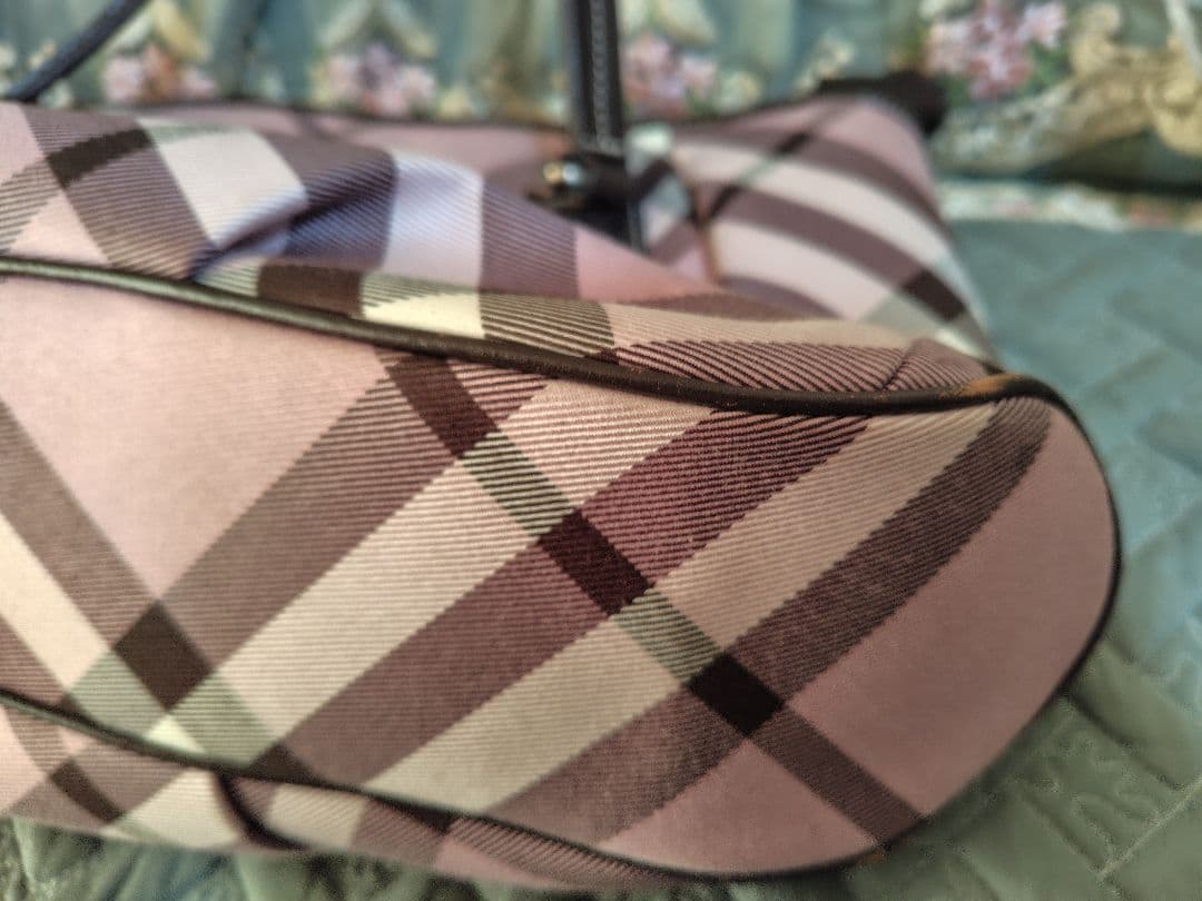 バーバリーブルーレーベル　BURBERRY ピンクノバチェック トートバッグ
