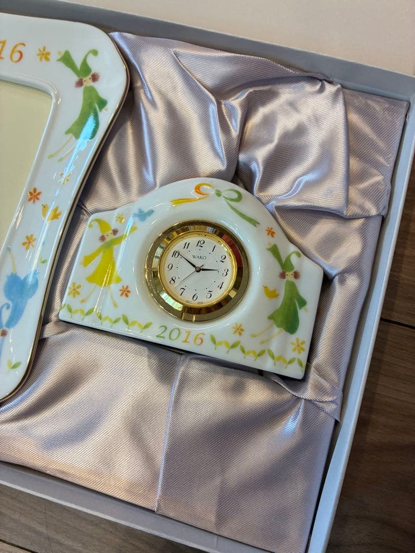 【和光】Wako 写真立て＆置き時計セット