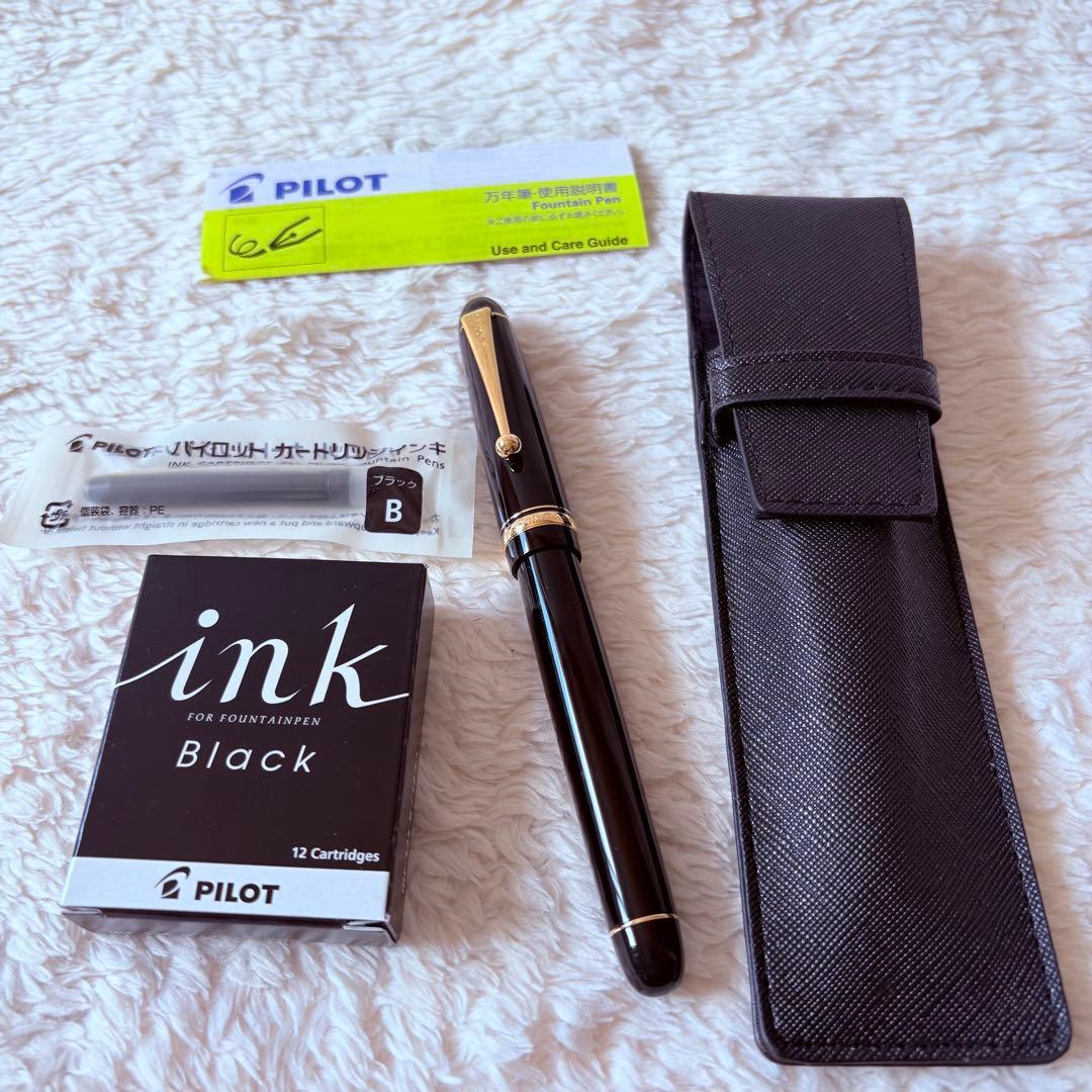 【未使用】PILOT 万年筆 14K-585 カスタム74 中字 M インク付き