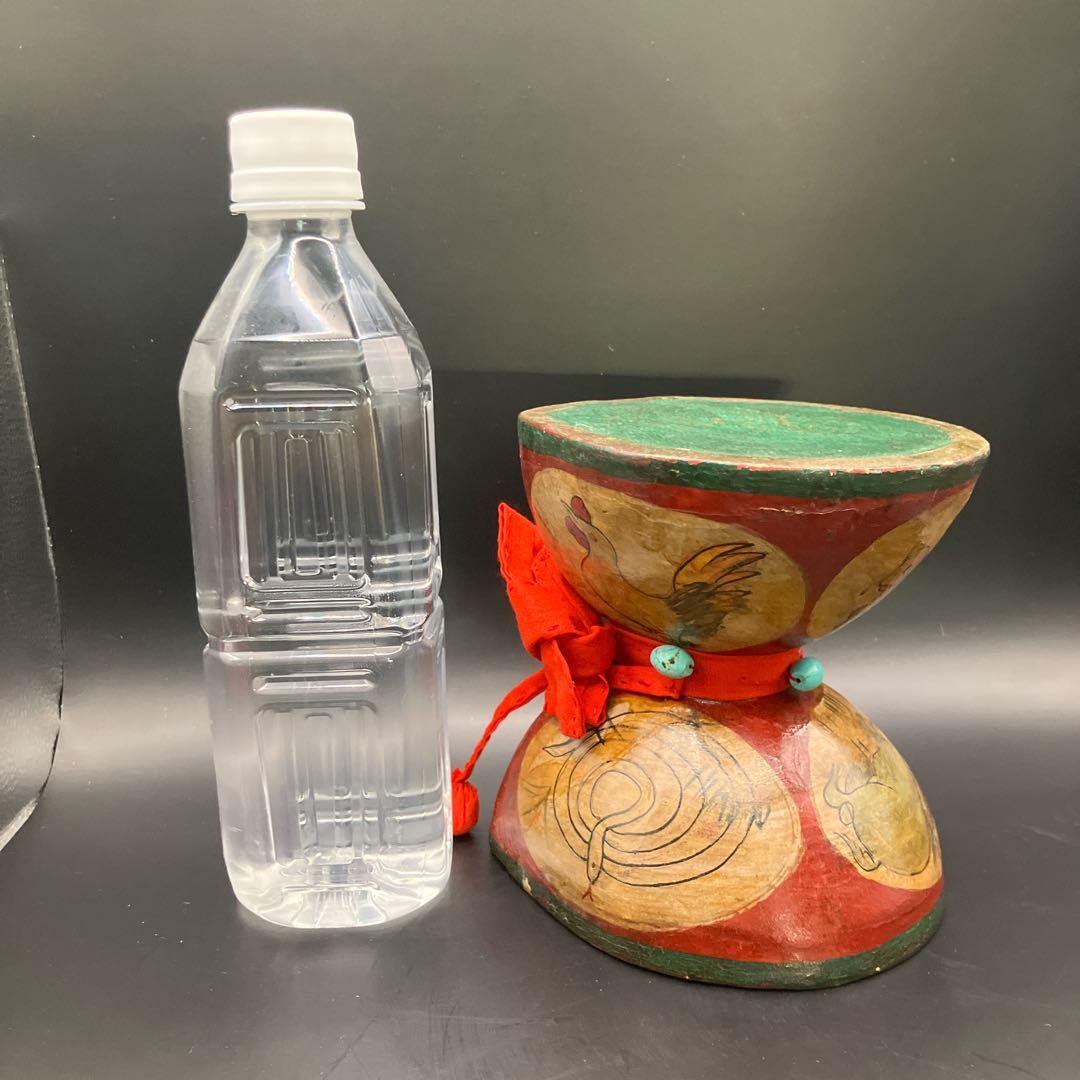 小太鼓 中国 骨董 干支 動物 太鼓 打楽器 アンティーク