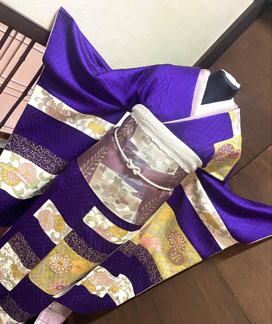 振袖フルセット6点特価サイズS〜M金駒刺繍　正絹　売り切り終了