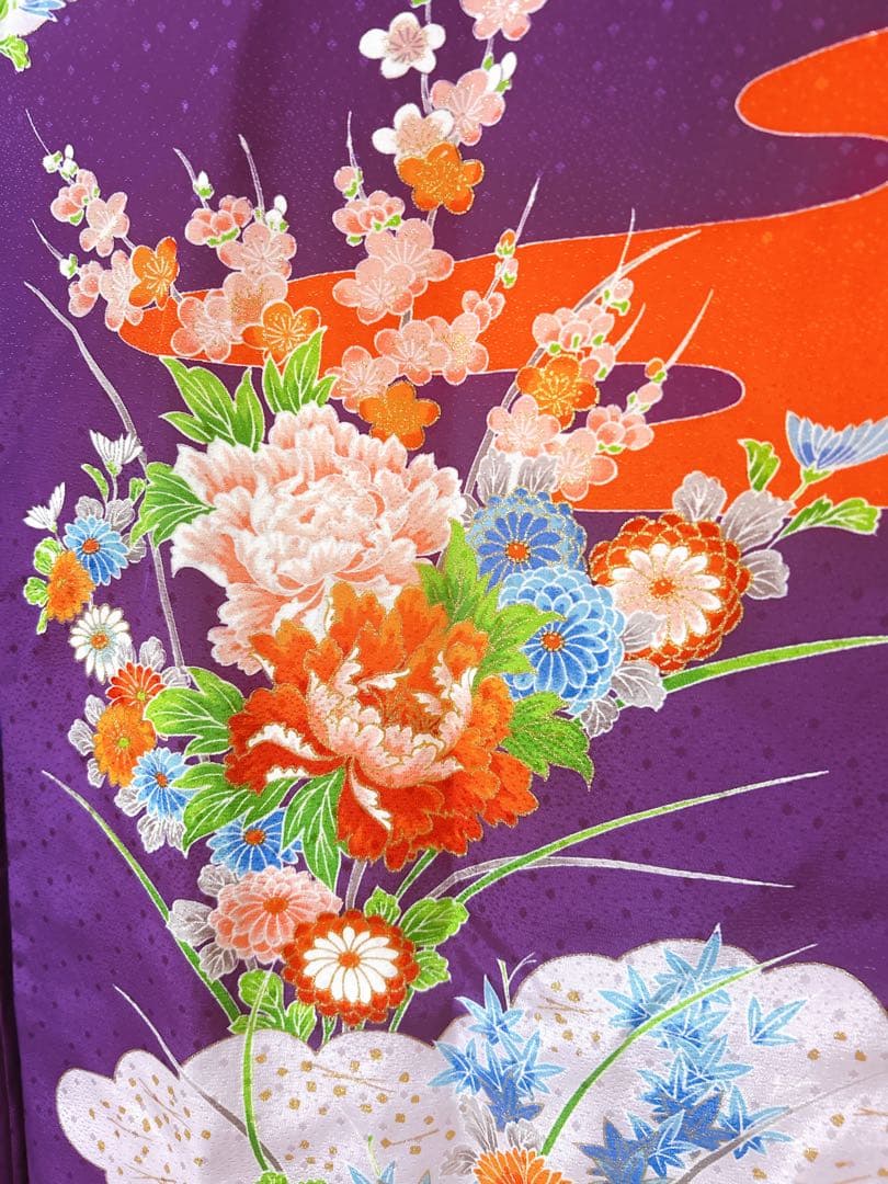 正絹フルセット♡七五三　7歳　女の子　紫　一式　ピンク