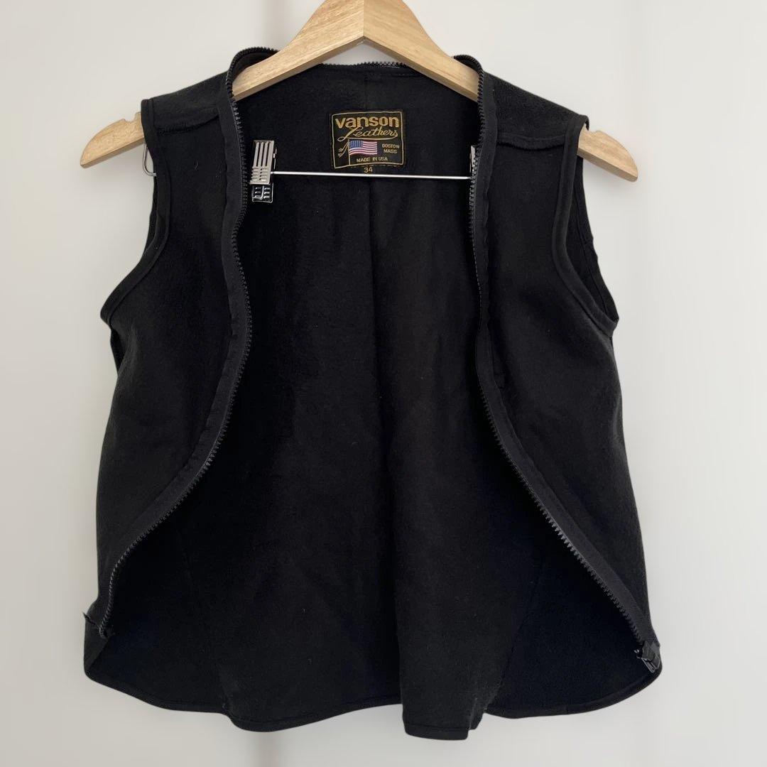 【美品】VANSON バンソン type B シングルライダース ブラック 34