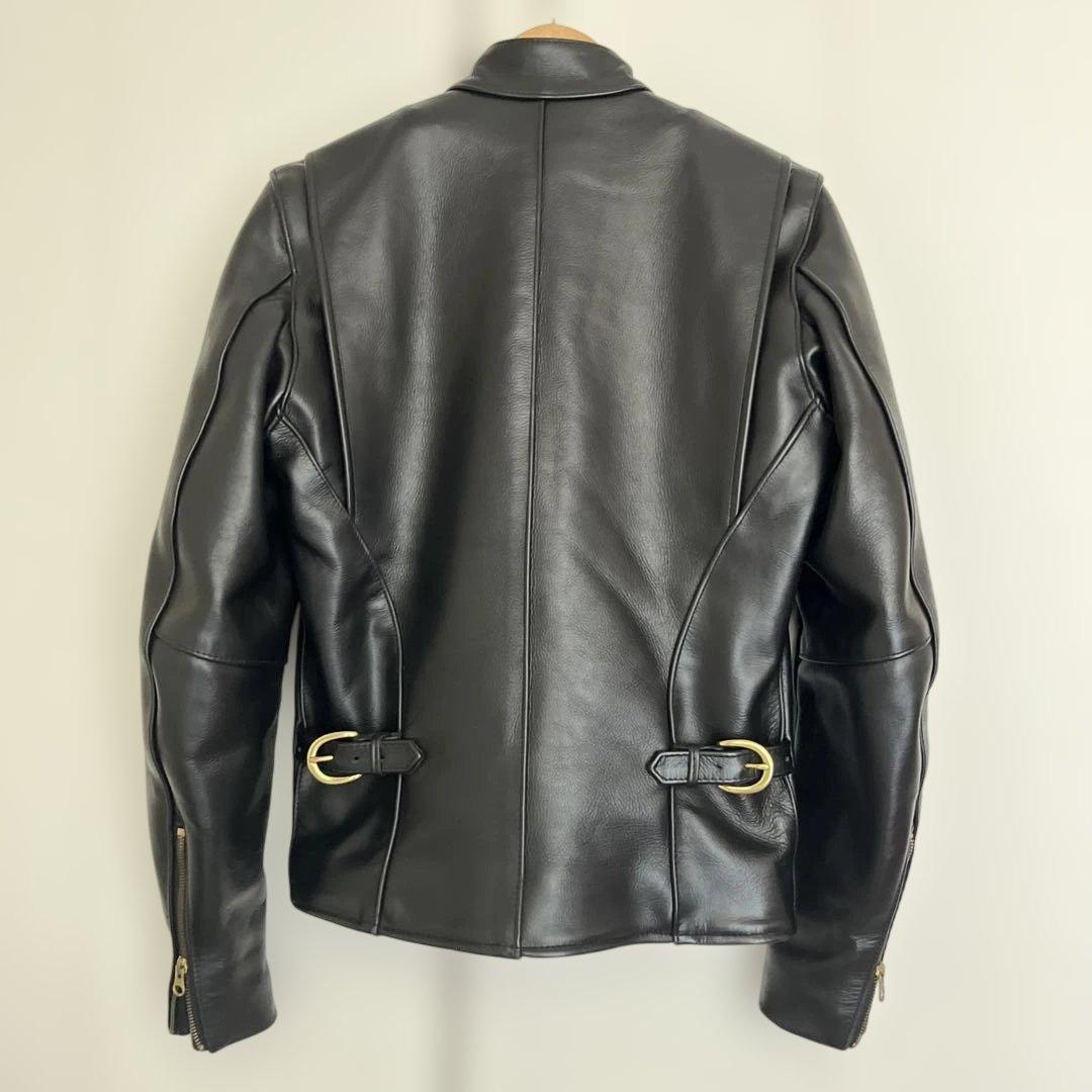 【美品】VANSON バンソン type B シングルライダース ブラック 34