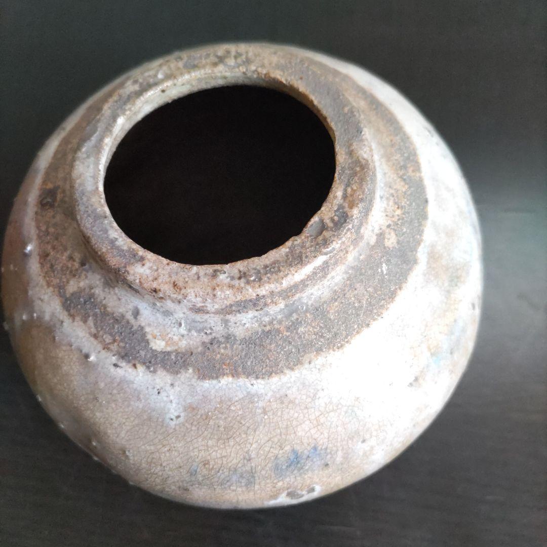 値下げしました。 青と灰色の釉薬の陶器花瓶