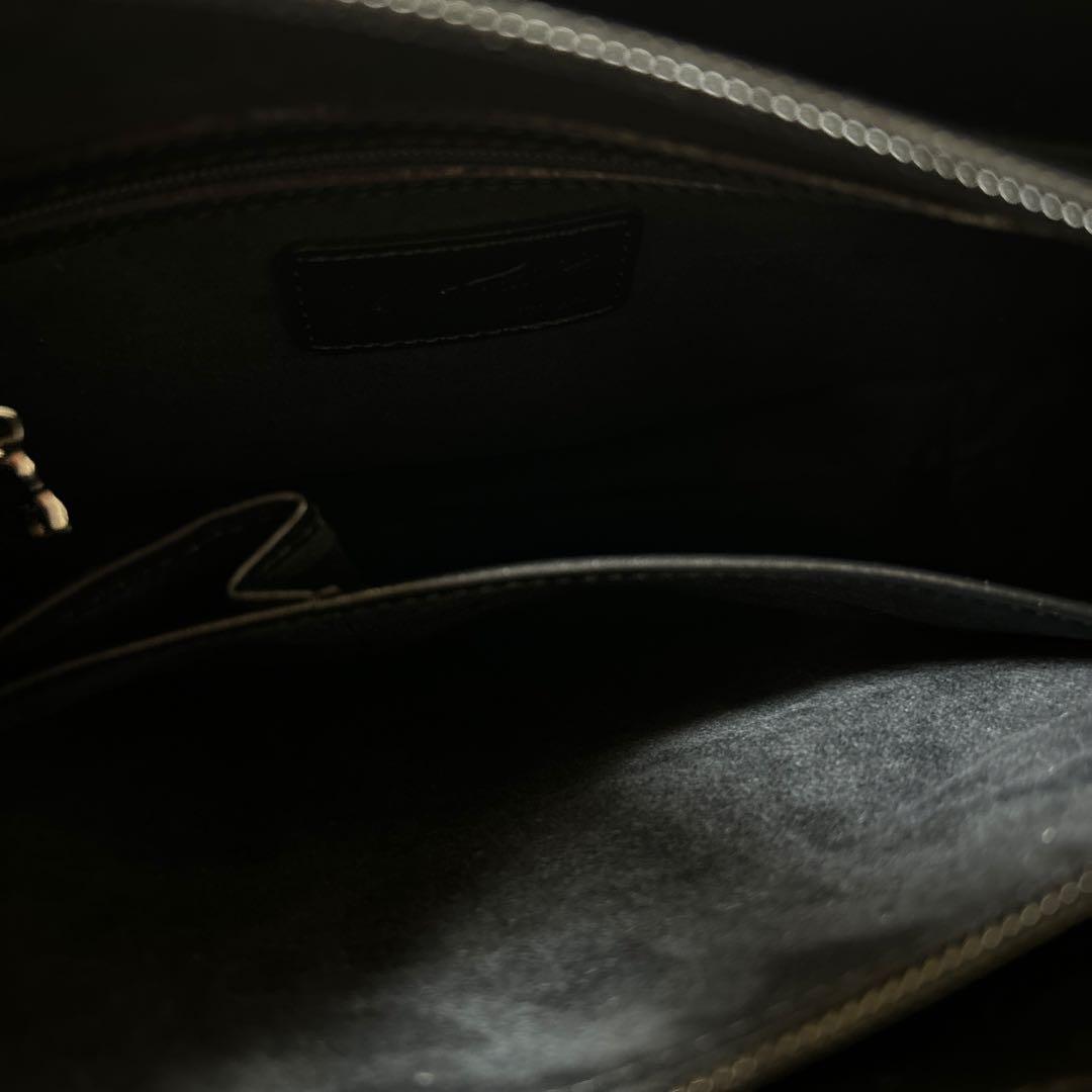 極美品♡kitamura フォーマルハンドバッグ　レザー　ブラック　お受験　式典