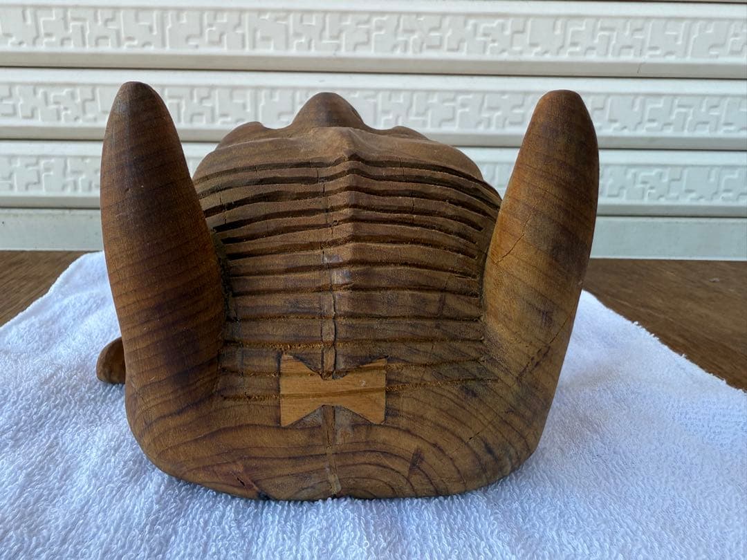 【O-2026】お面 般若 工芸品 民芸品 木製 木彫り