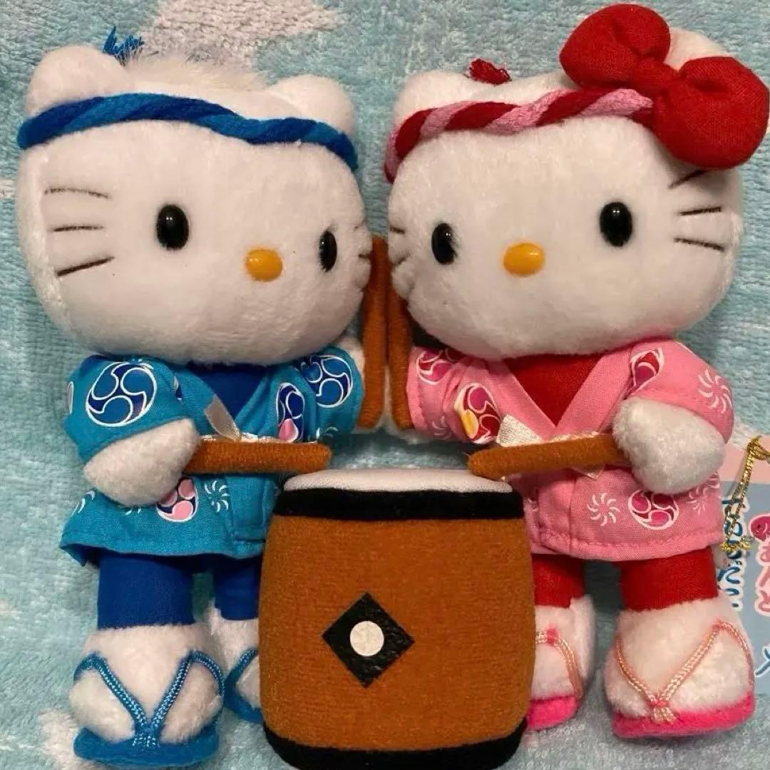 ハローキティ、ダニエル　祭りドール　はっぴドール　太鼓付き　平成レトロ　激レア