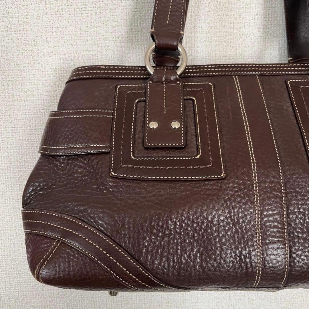 old coach レザー ハンドバッグ