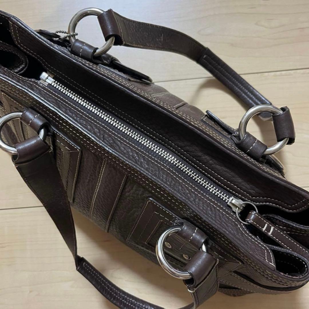 old coach レザー ハンドバッグ