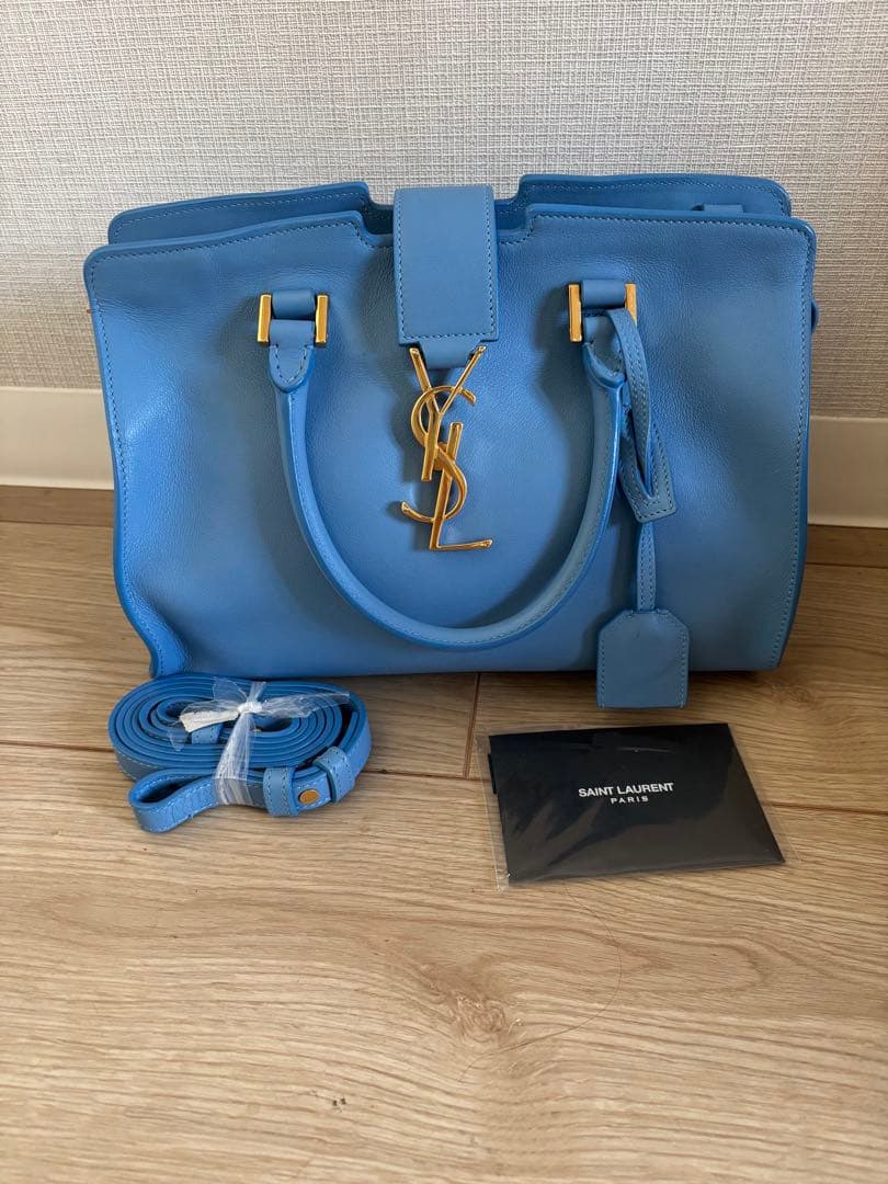 SAINT LAURENT ブルーハンドバッグ YSL